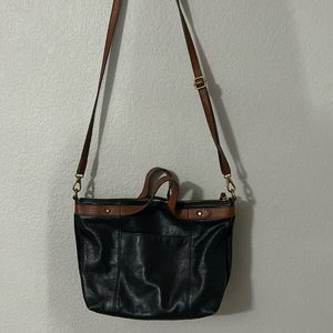 Fossil Leather Laptop Bag/Shoulder Bag